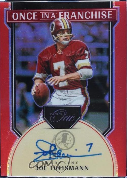 Joe Theismann [Red Once in a Franchise Autograph] #353