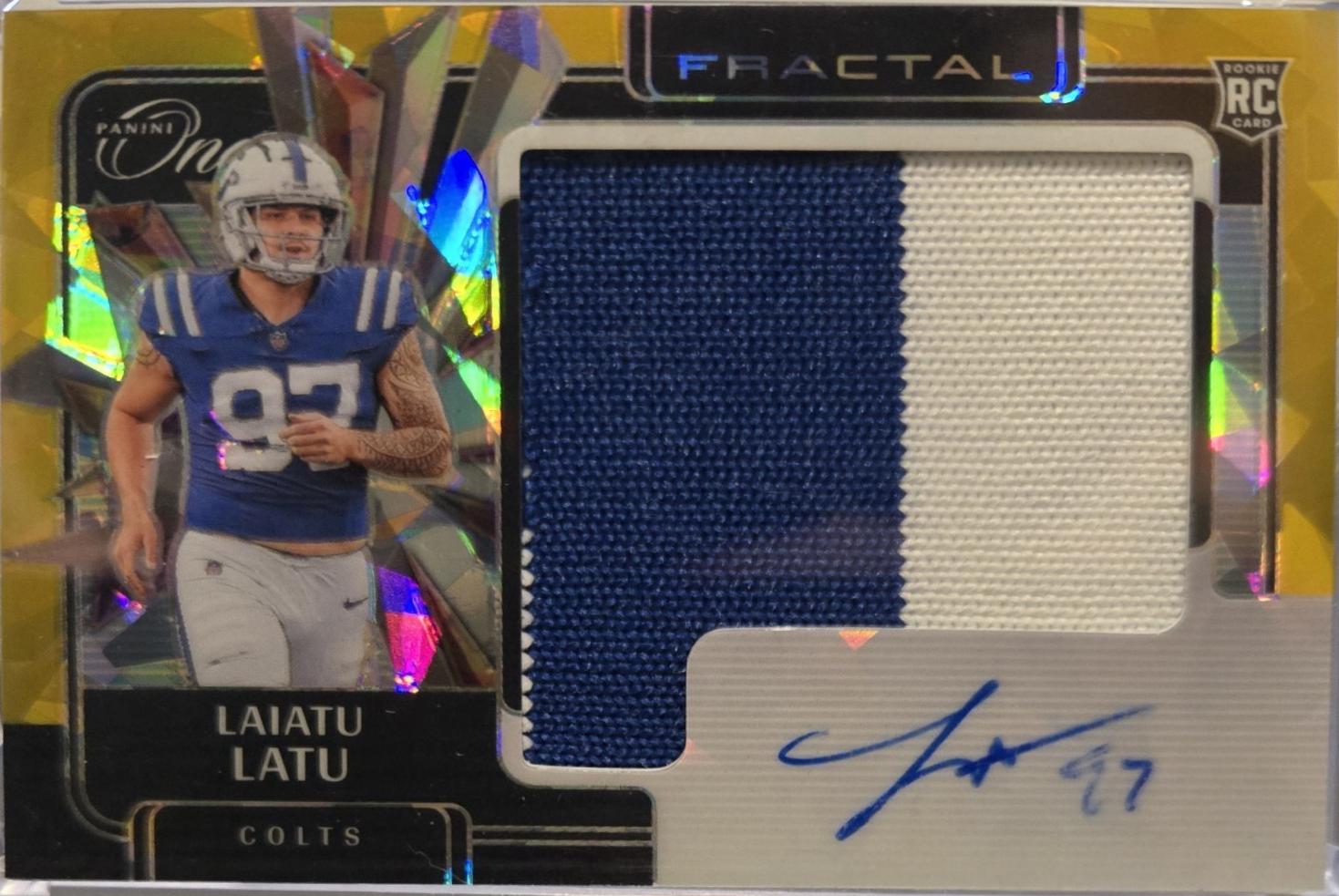 Laiatu Latu [Rookie Fractal Patch Autograph] #416