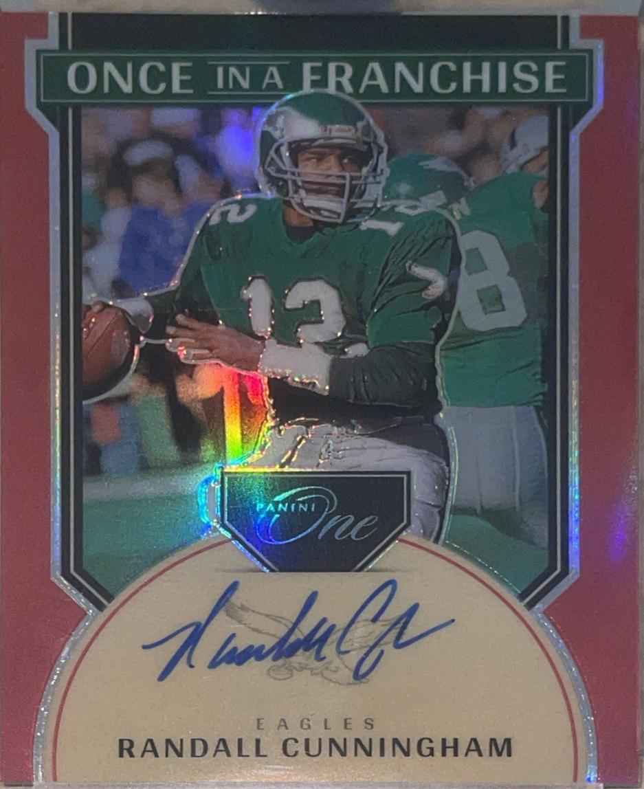 Randall Cunningham [Red Once in a Franchise Autograph] #336