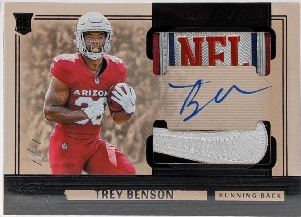 Trey Benson [Black Rookie Dual Patch Autograph] #46