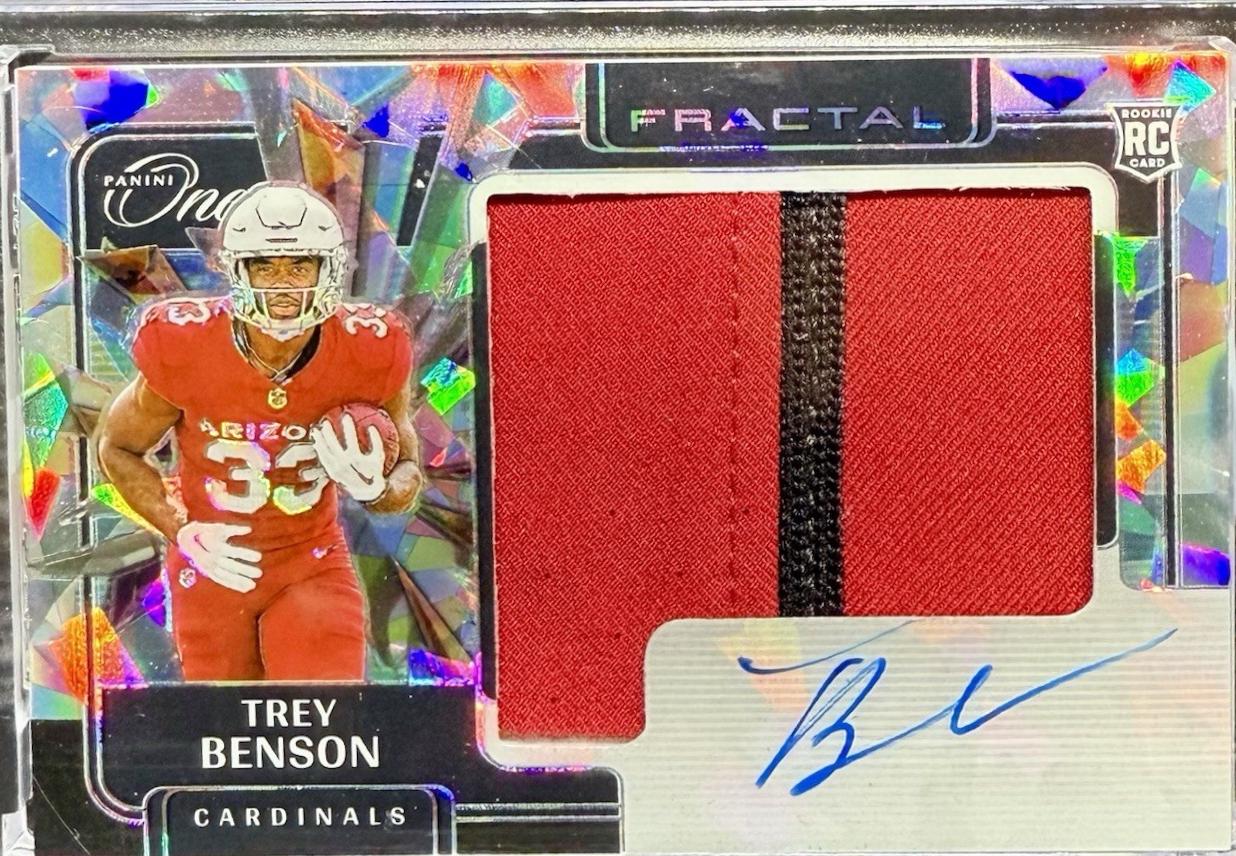 Trey Benson [Rookie Fractal Patch Autograph] #408