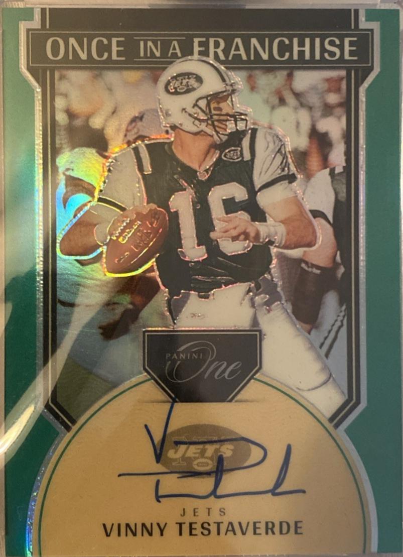 Vinny Testaverde [Green Once in a Franchise Autograph] #346