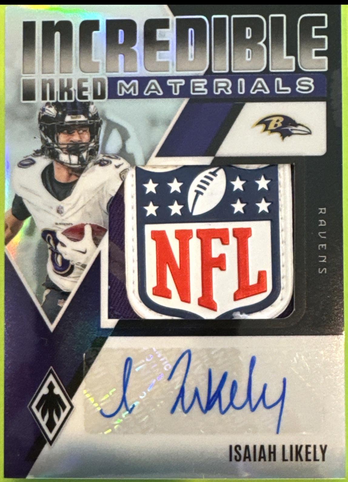 Isaiah Likely [NFL Shield] #IIM-ILY