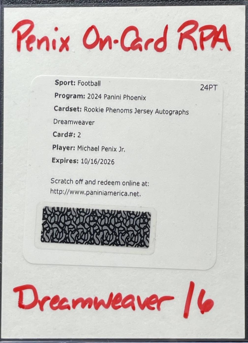 Michael Penix Jr. [Dreamweaver] #RPJA-MPJ