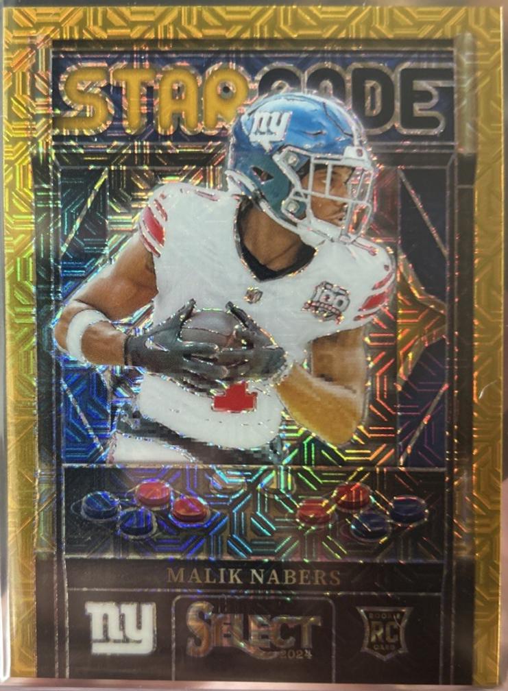 Malik Nabers [Gold Prizm] #13