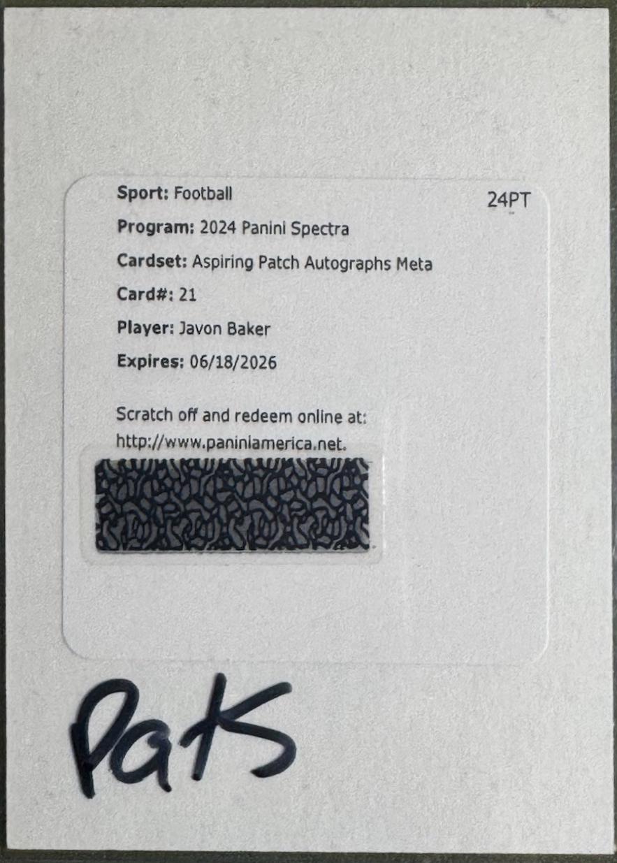 Javon Baker [Meta] #APA-JBR