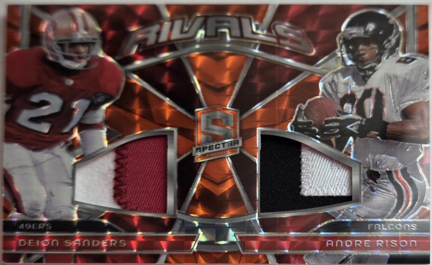 Andre Rison / Deion Sanders [Orange Neon] #RVL-DSAR