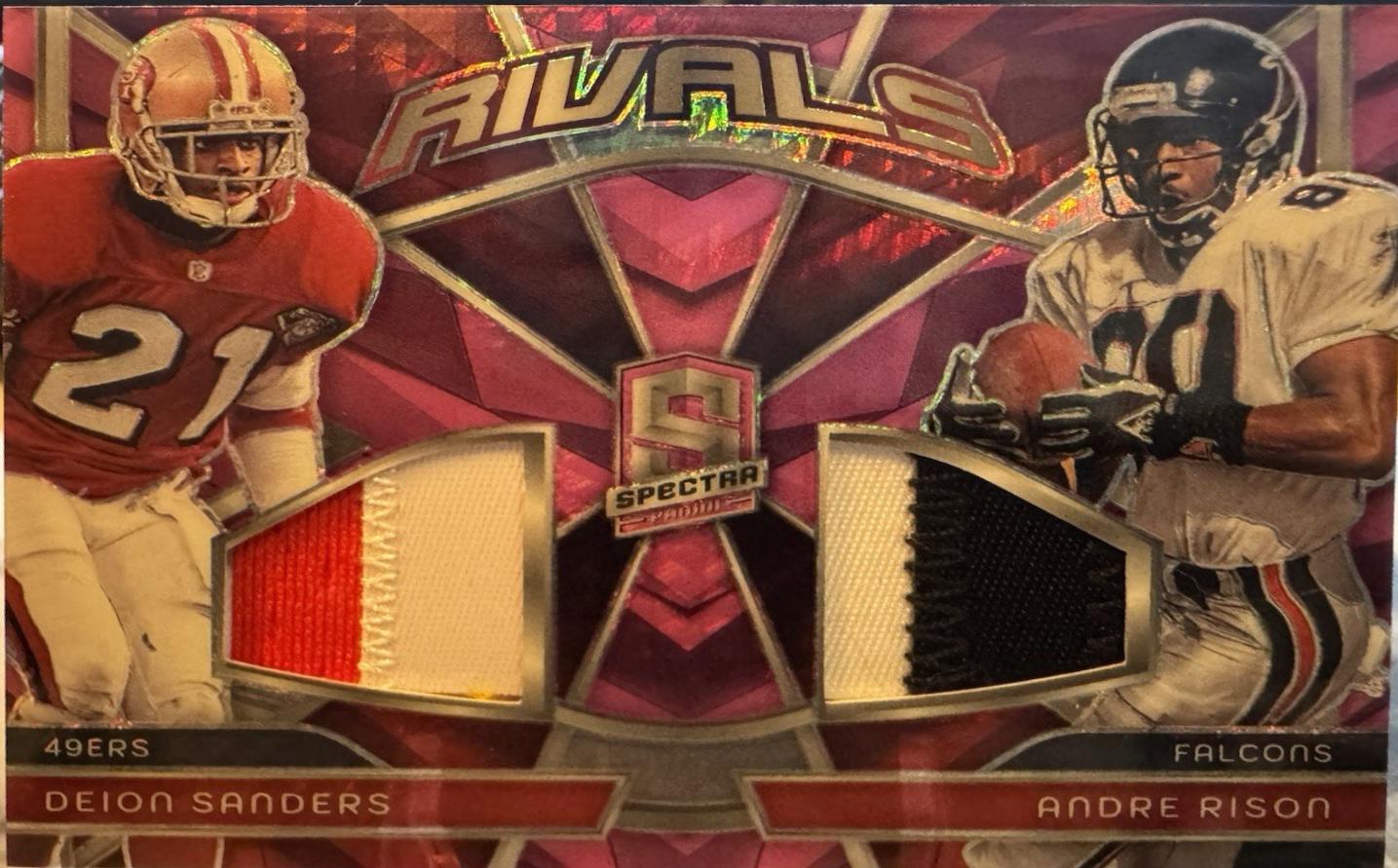 Andre Rison / Deion Sanders [Pink Neon] #RVL-DSAR