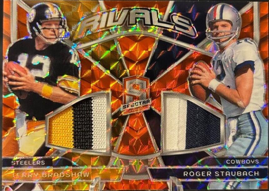 Roger Staubach / Terry Bradshaw [Orange Neon] #RVL-TBRS