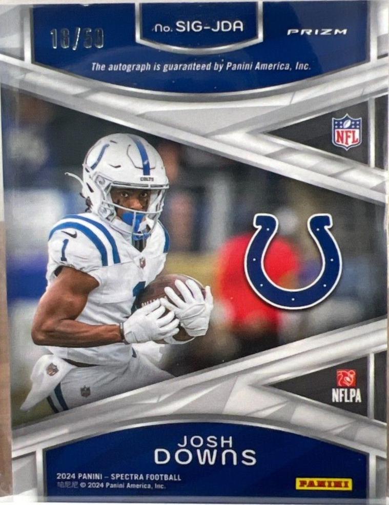 Josh Downs [Blue Neon] #SIG-JDA