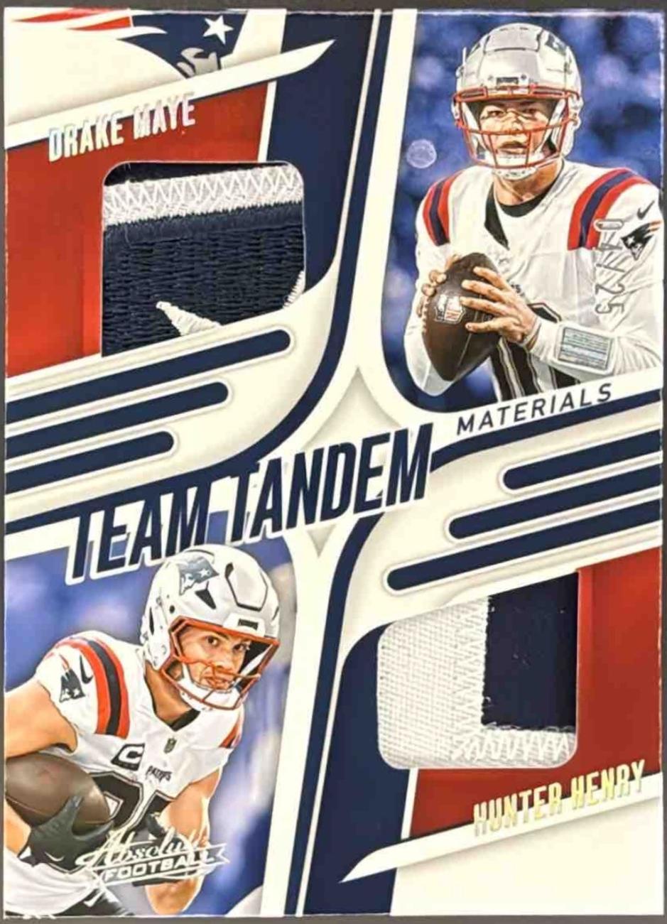 Drake Maye / Hunter Henry [Holo Silver] #TTM-NEP