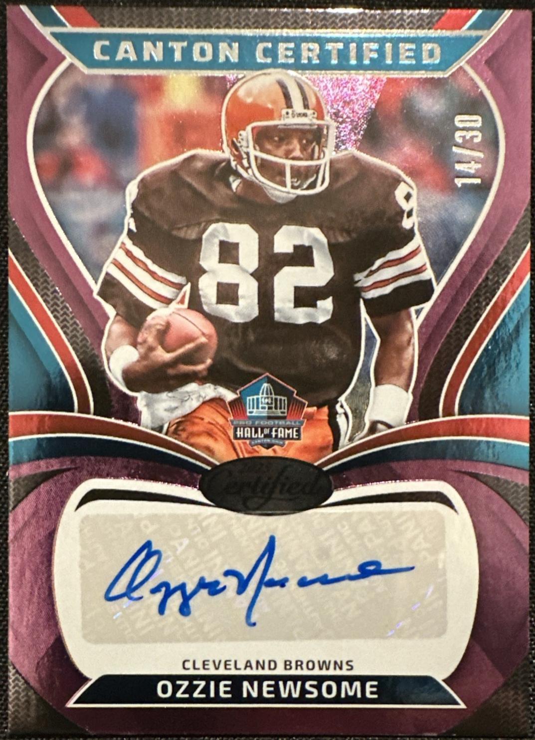Ozzie Newsome [Purple Etch] #CAN-ONE