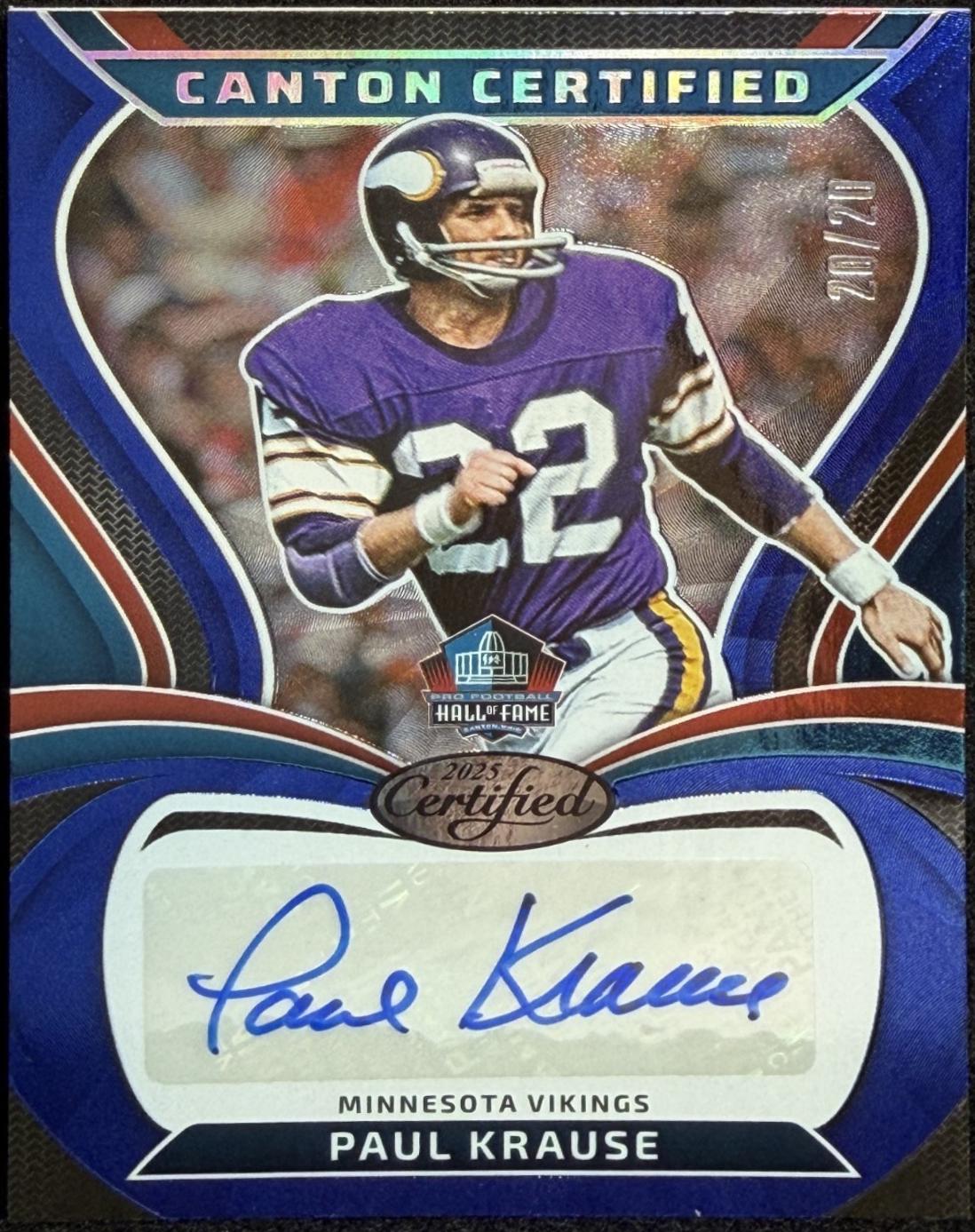 Paul Krause [Blue Etch] #CAN-PKA