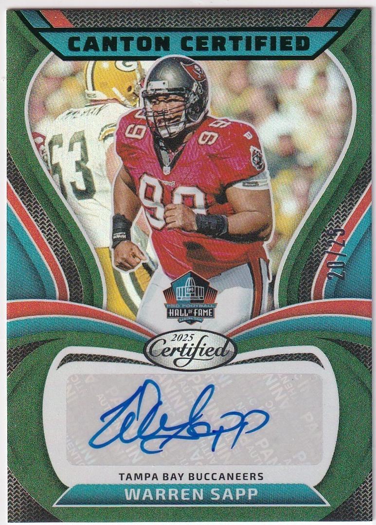Warren Sapp [Mirror Green] #CAN-WSA