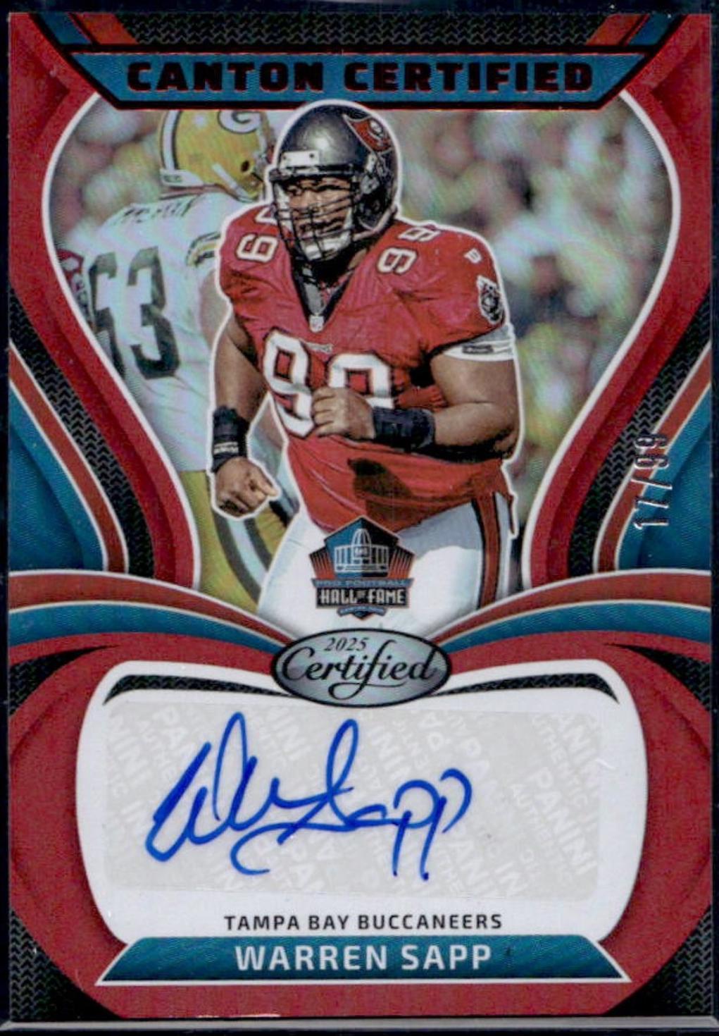 Warren Sapp [Mirror Red] #CAN-WSA