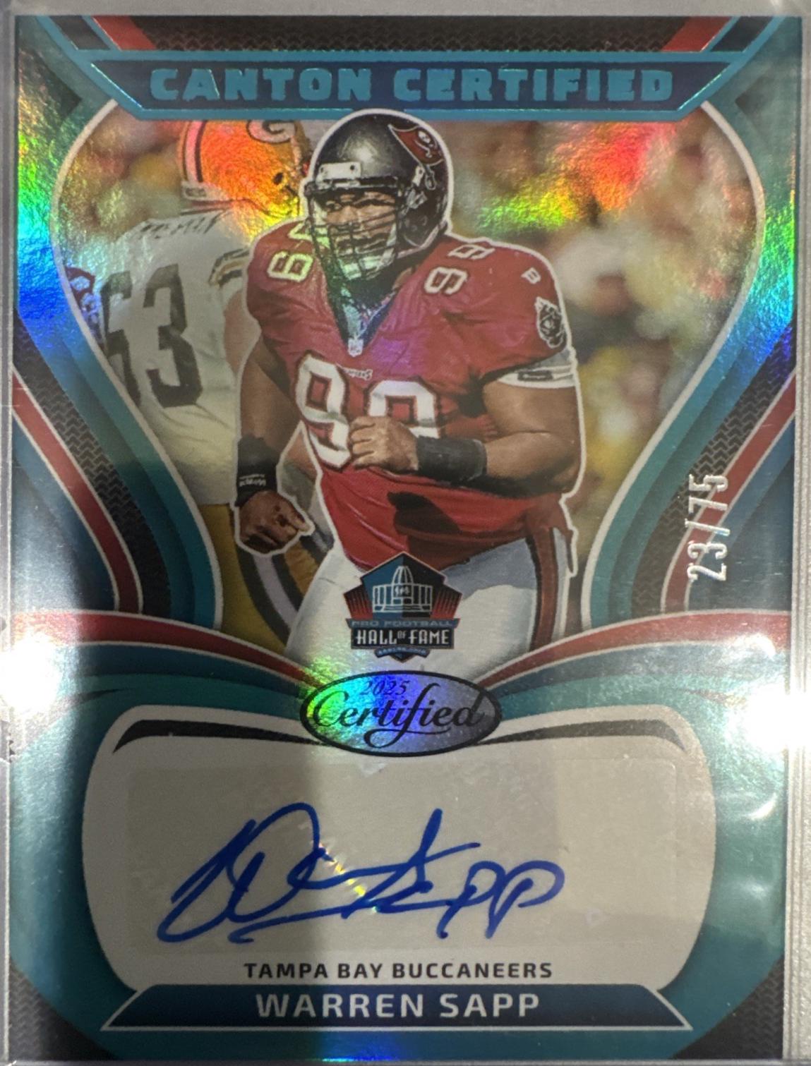 Warren Sapp [Mirror Teal] #CAN-WSA