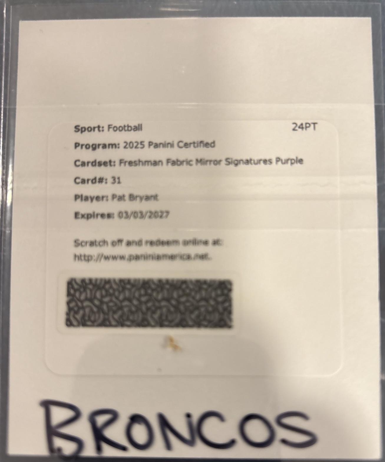 Pat Bryant [Mirror Purple] #FBC-PBT