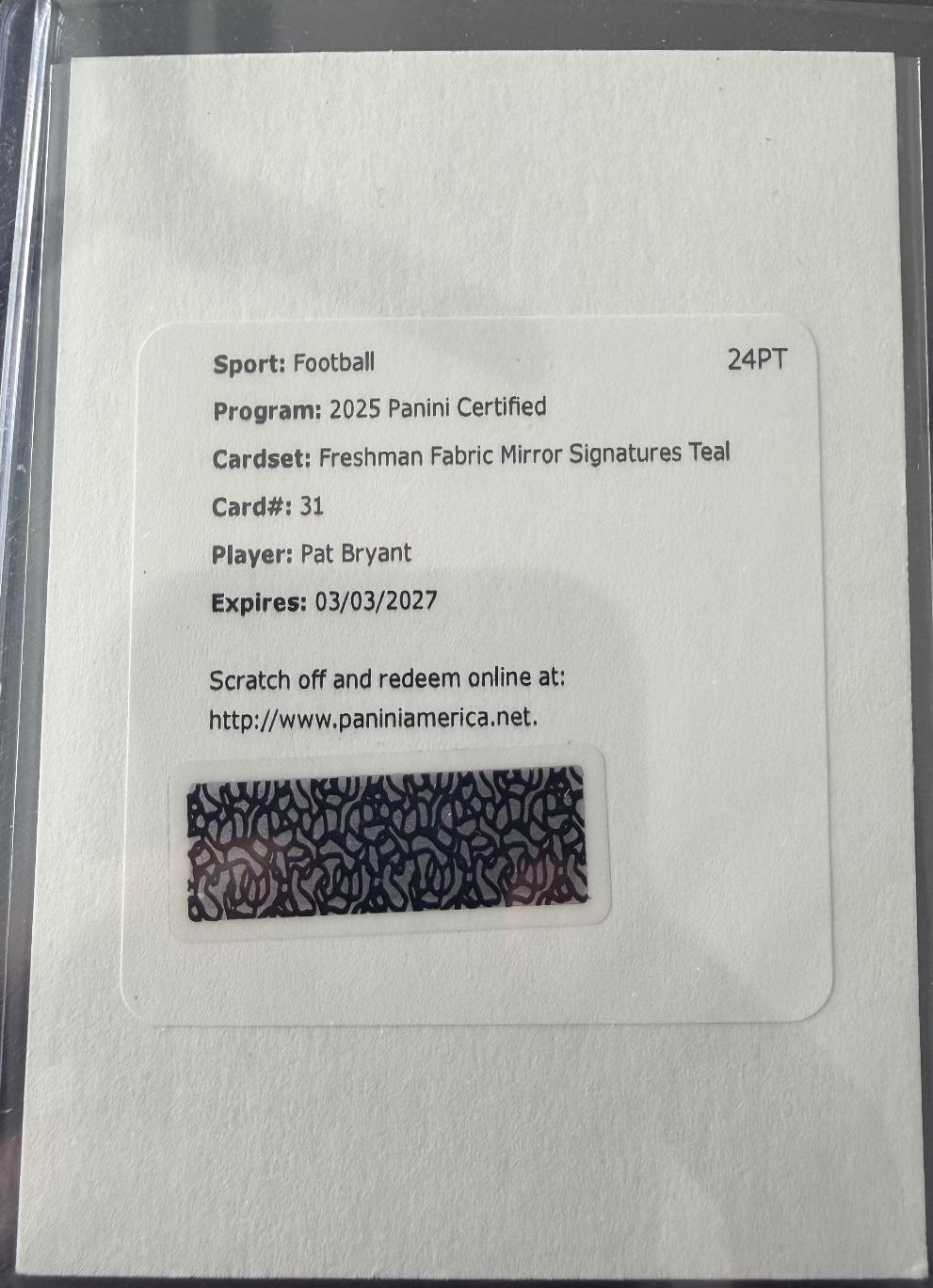 Pat Bryant [Mirror Teal] #FBC-PBT