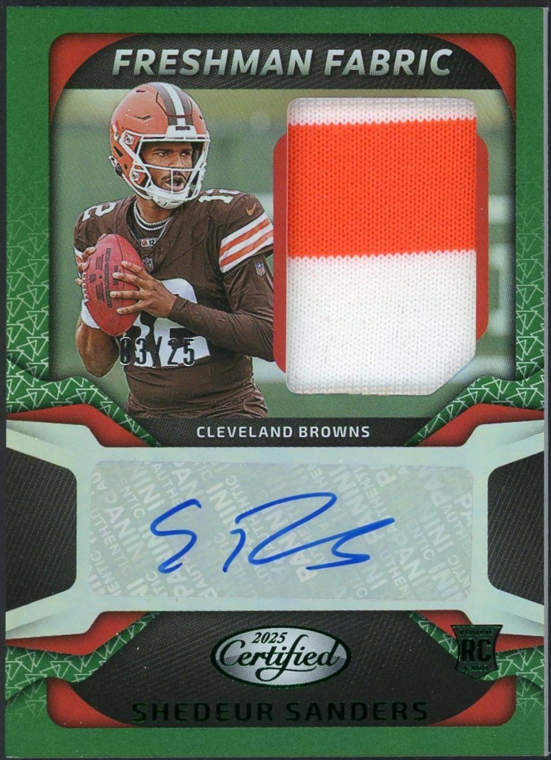 Shedeur Sanders [Mirror Green] #FBC-SSS