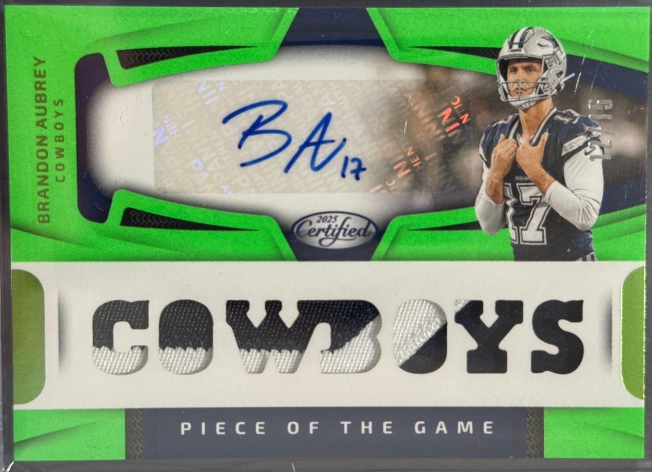 Brandon Aubrey [Lime Green] #POGS-BAY