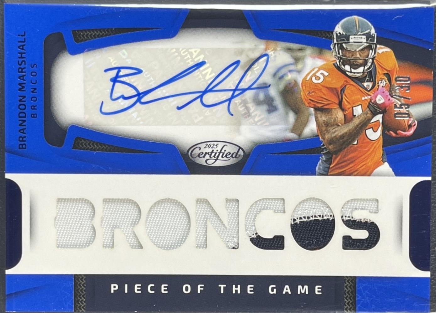 Brandon Marshall [Blue] #POGS-BML