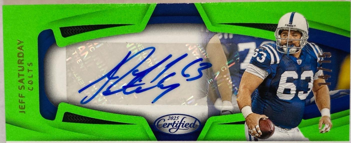 Jeff Saturday [Lime Green] #POGS-JSY
