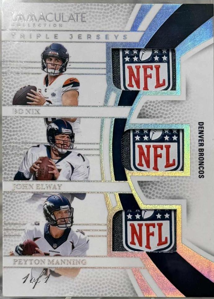 Bo Nix / John Elway / Peyton Manning [Platinum] #3