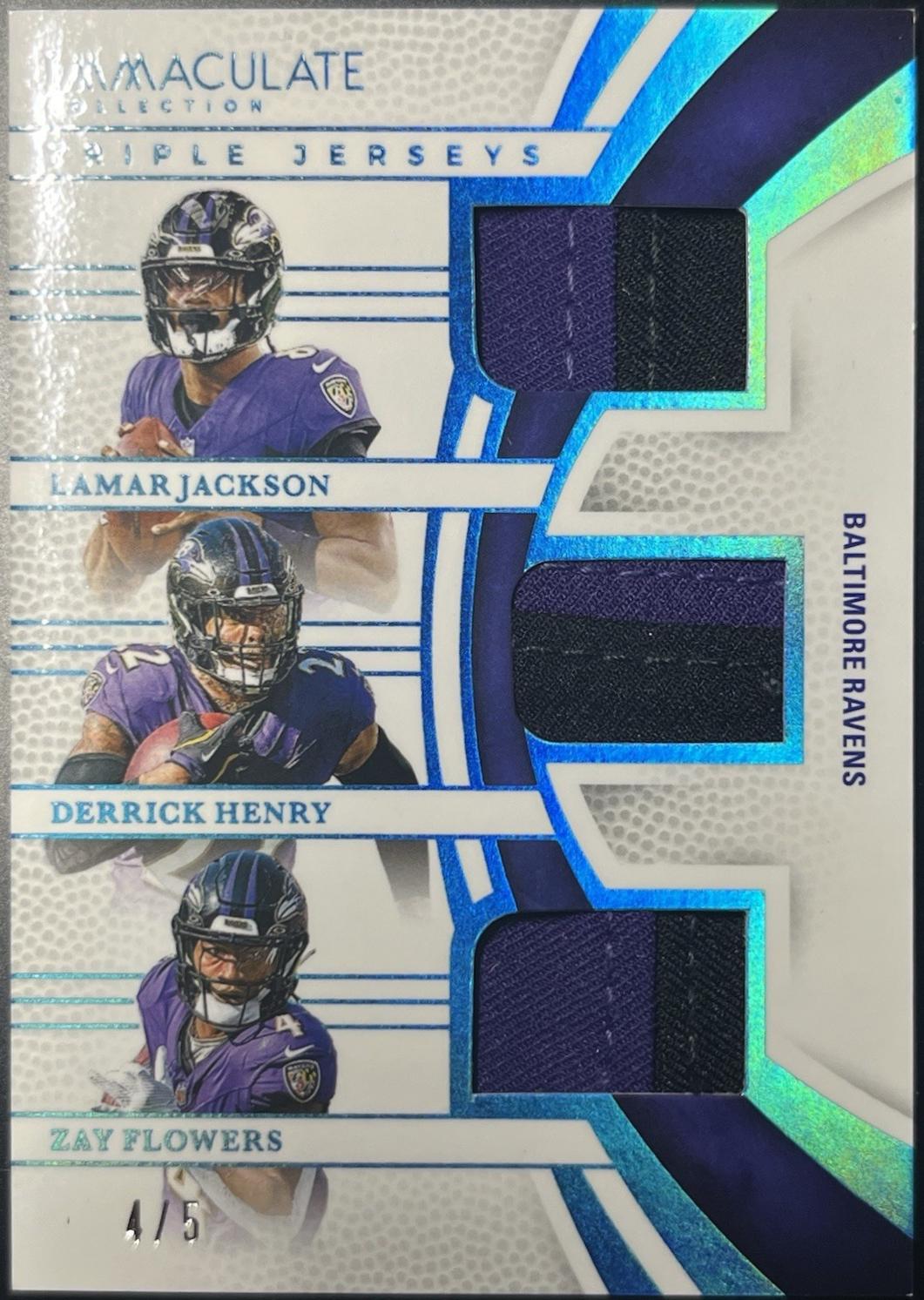 Lamar Jackson / Derrick Henry / Zay Flowers [Platinum] #4