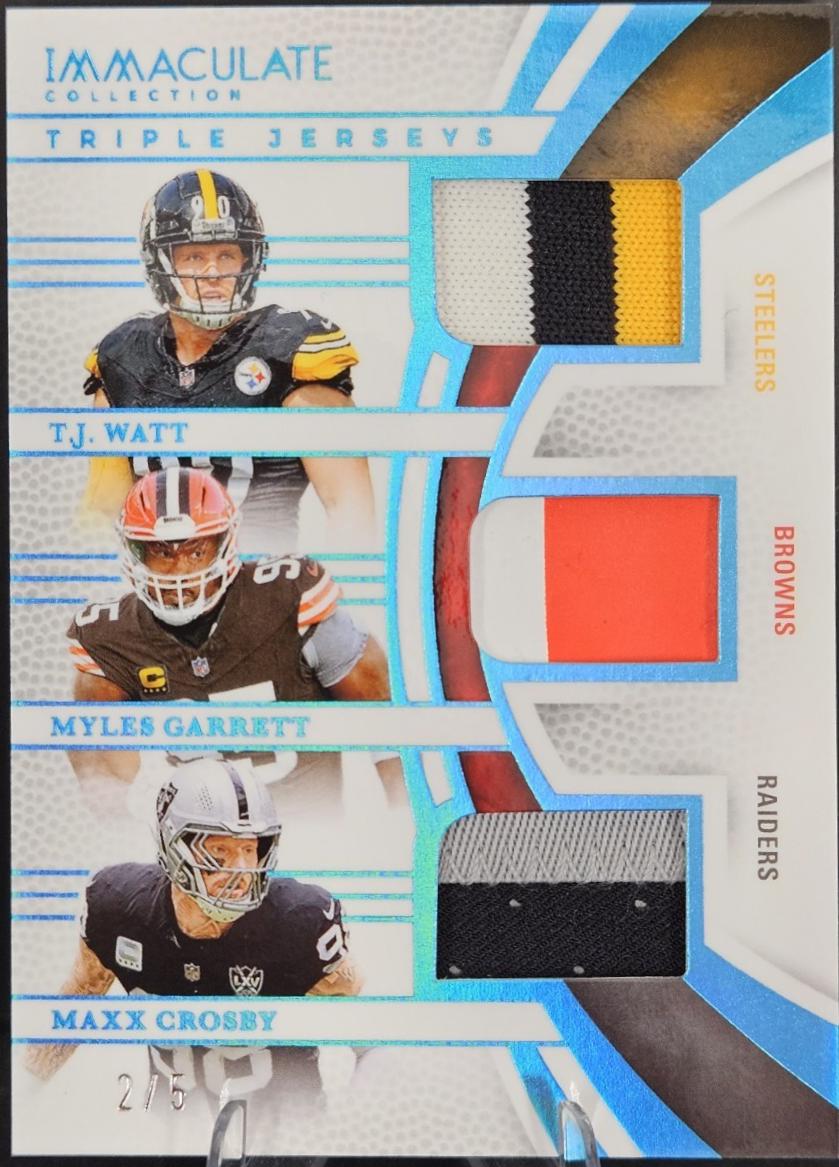 T.J. Watt / Maxx Crosby / Myles Garrett [Platinum] #9