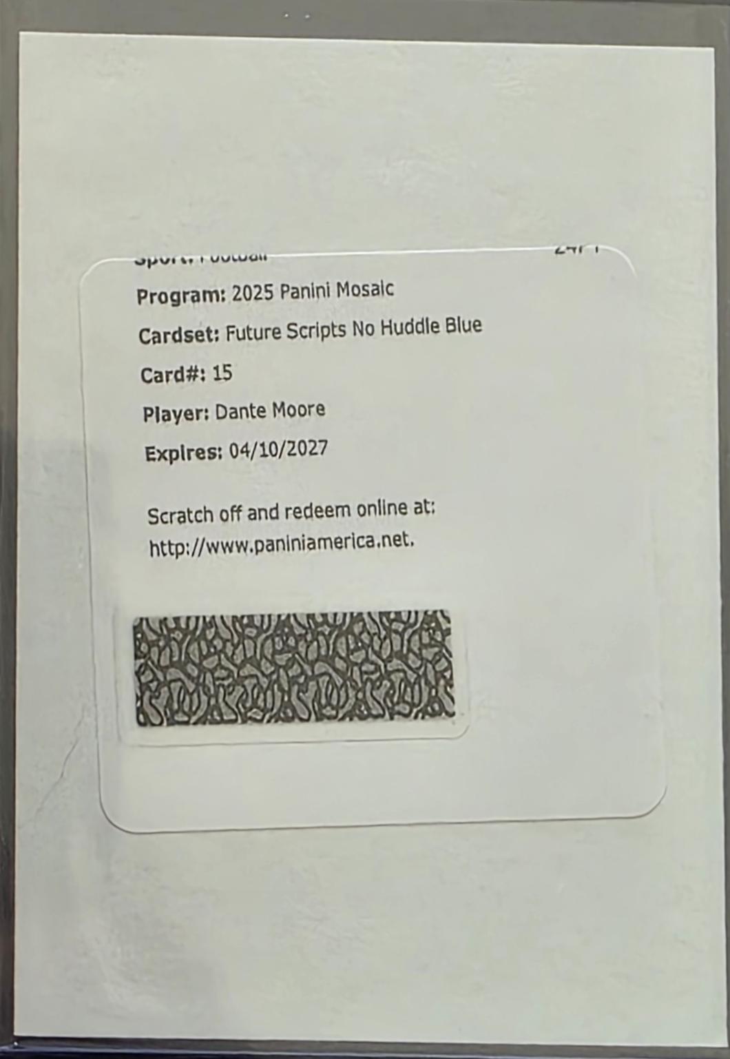Dante Moore [No Huddle Blue] #15