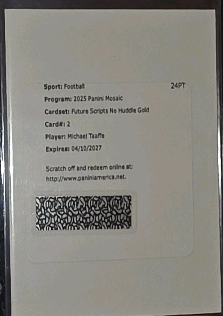 Michael Taaffe [No Huddle Gold] #2