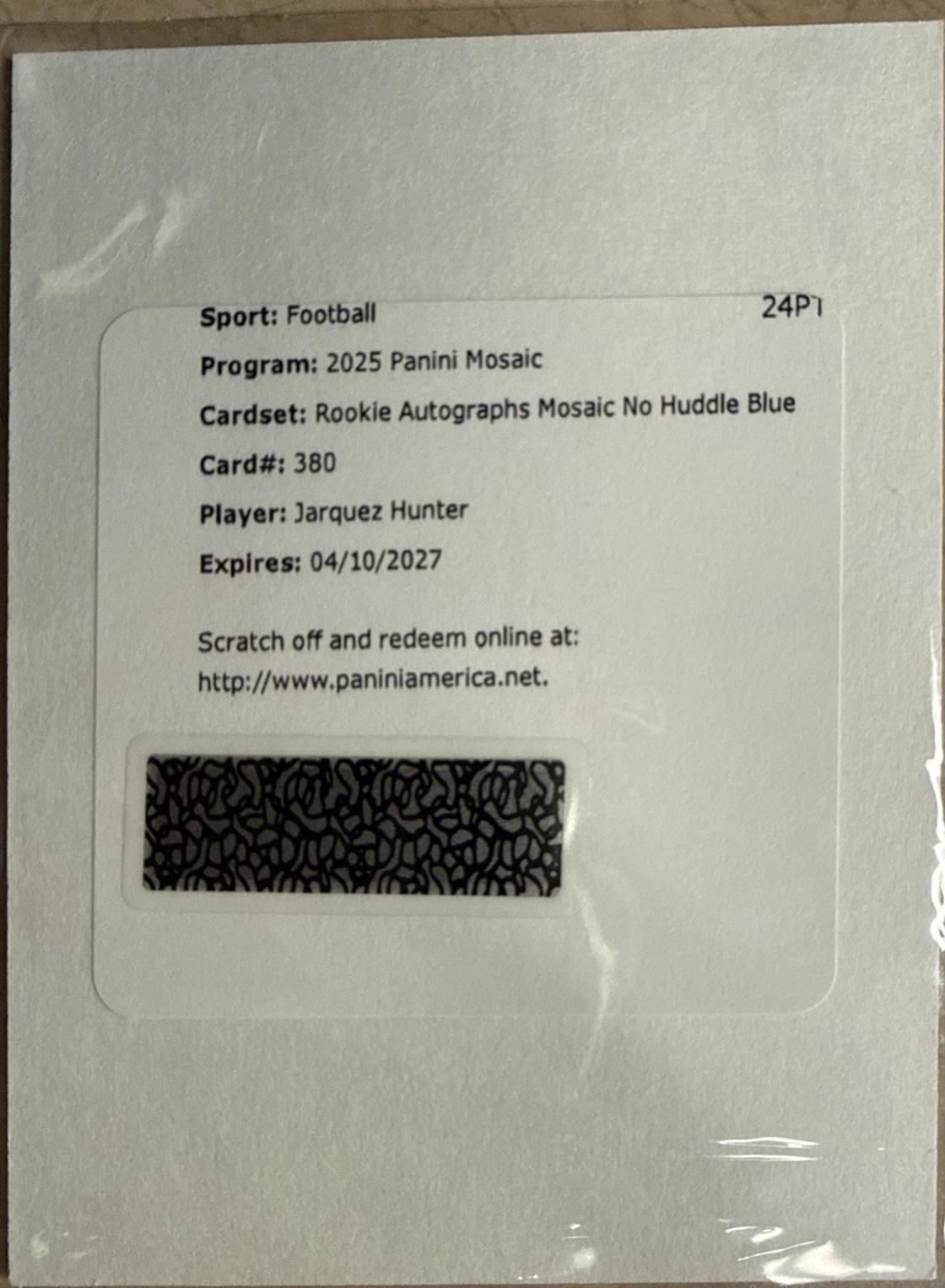 Jarquez Hunter [No Huddle Blue] #380