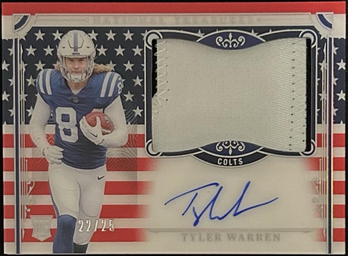 Tyler Warren [Holo Silver Stars and Stripes Rookie Patch Autograph] #165