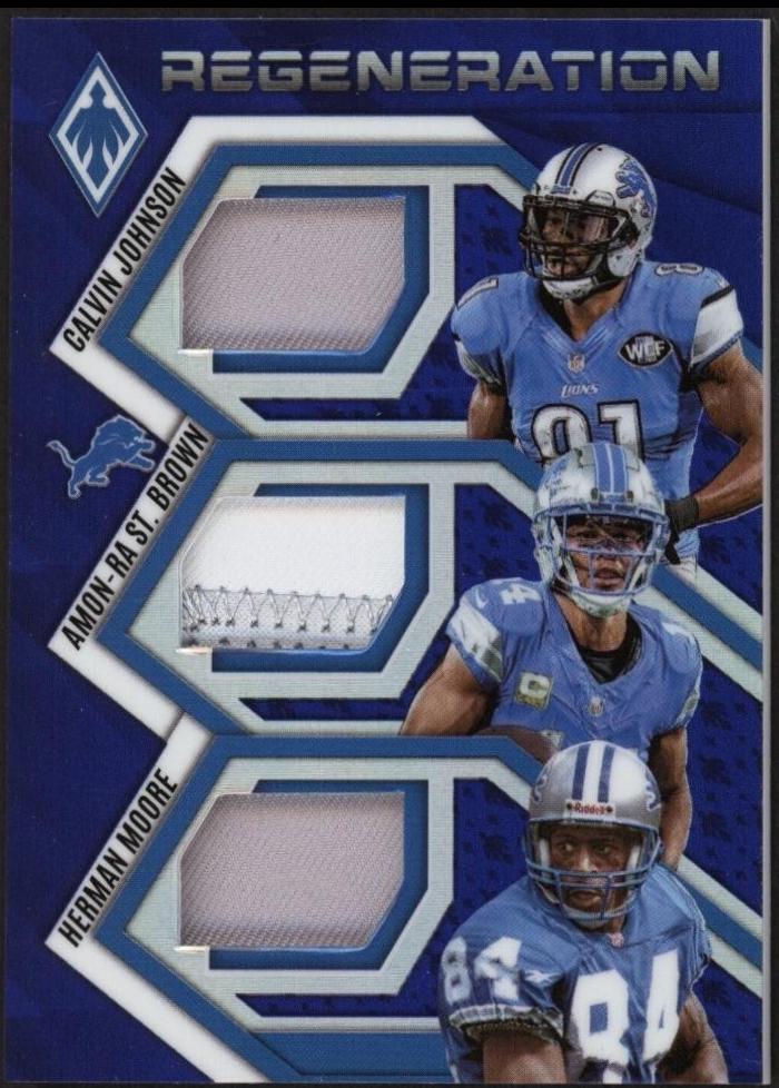 Calvin Johnson / Amon-Ra St. Brown / Herman Moore [Blue] #3