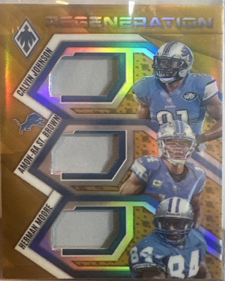 Calvin Johnson / Amon-Ra St. Brown / Herman Moore [Gold] #3
