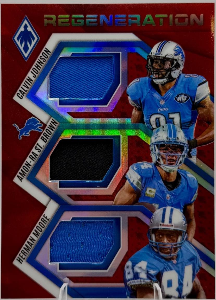 Calvin Johnson / Amon-Ra St. Brown / Herman Moore [Red] #3