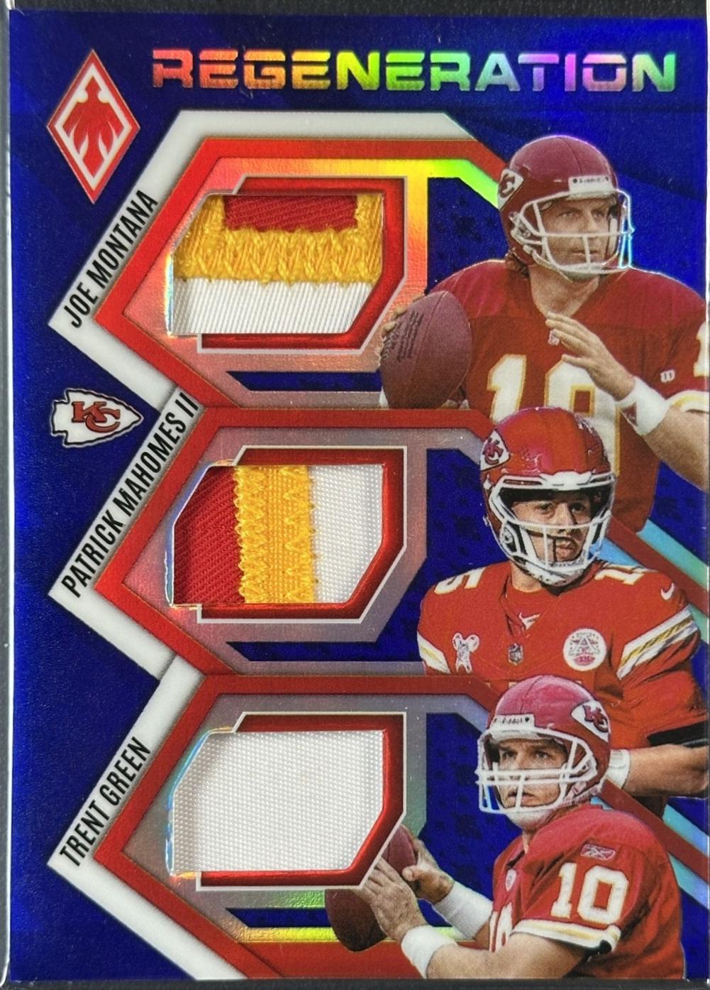 Joe Montana / Patrick Mahomes II / Trent Green [Blue] #9