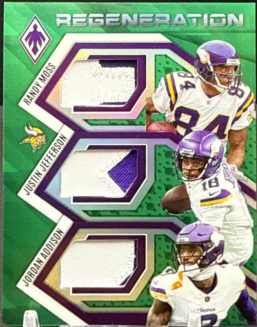 Randy Moss / Jordan Addison / Justin Jefferson [Green] #7