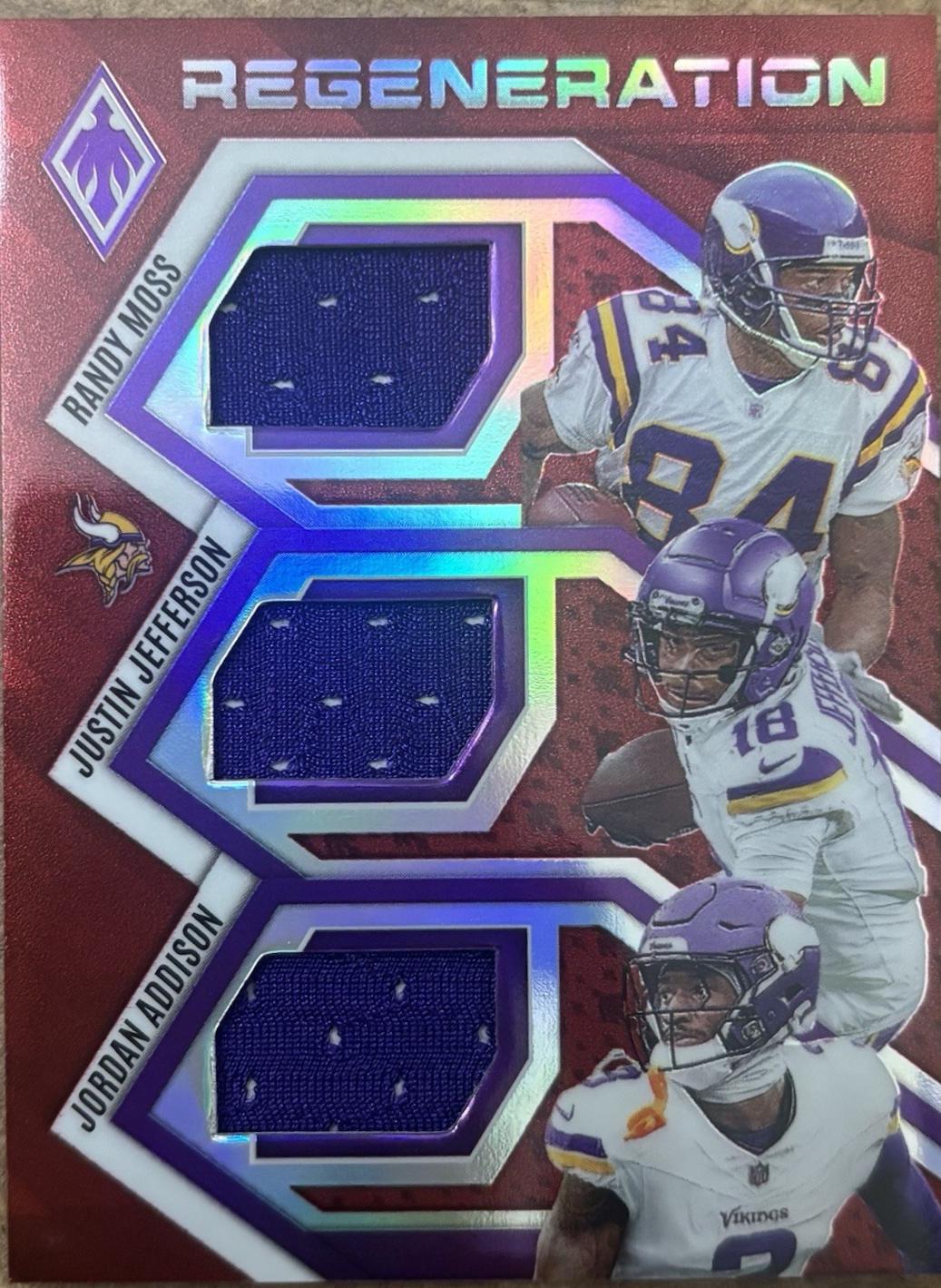 Randy Moss / Jordan Addison / Justin Jefferson [Red] #7