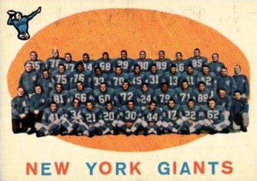 New York Giants [Checklist Back] #133