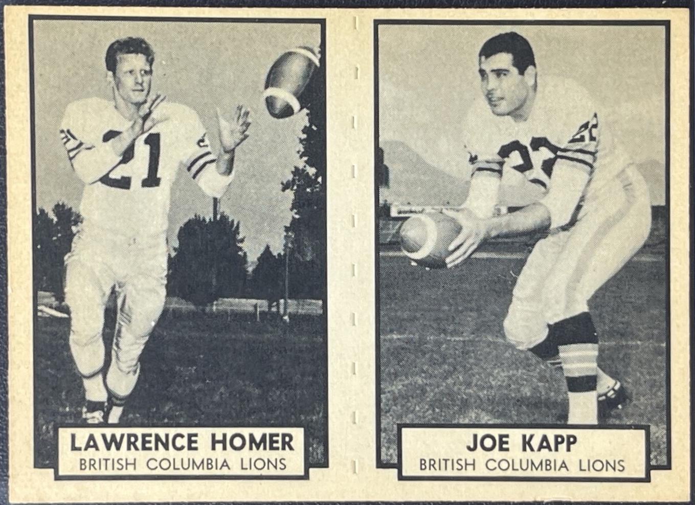 Lawrence Homer, Joe Kapp