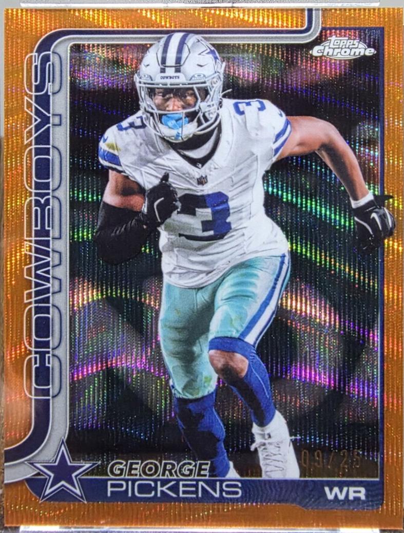 George Pickens [Orange Wave Refractor] #80