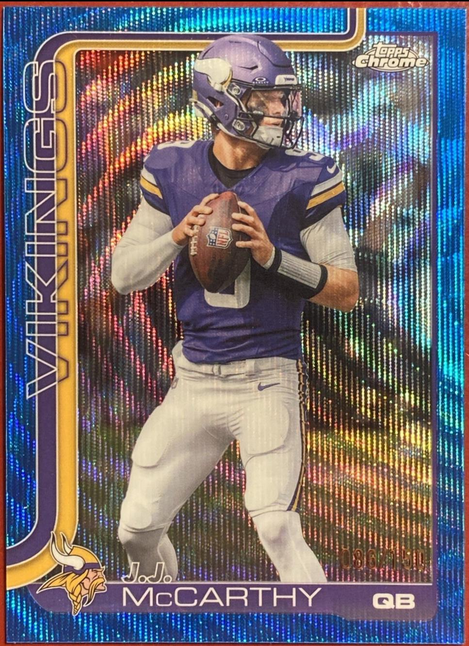 J.J. McCarthy [Blue Wave Refractor] #199