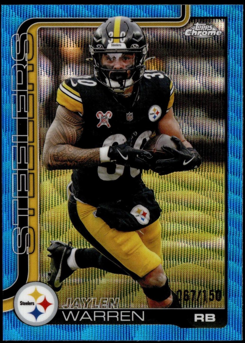 Jaylen Warren [Blue Wave Refractor] #253