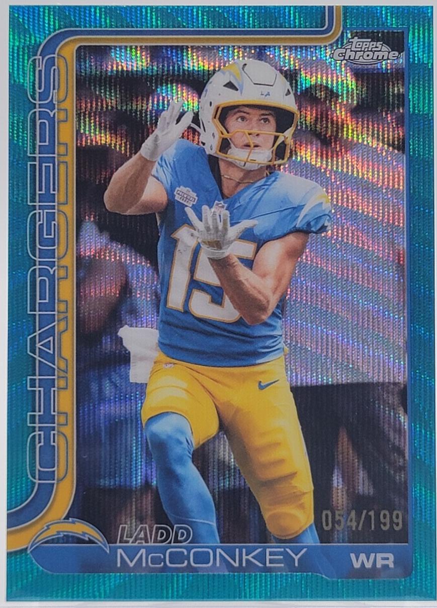 Ladd McConkey [Aqua Wave Refractor] #156