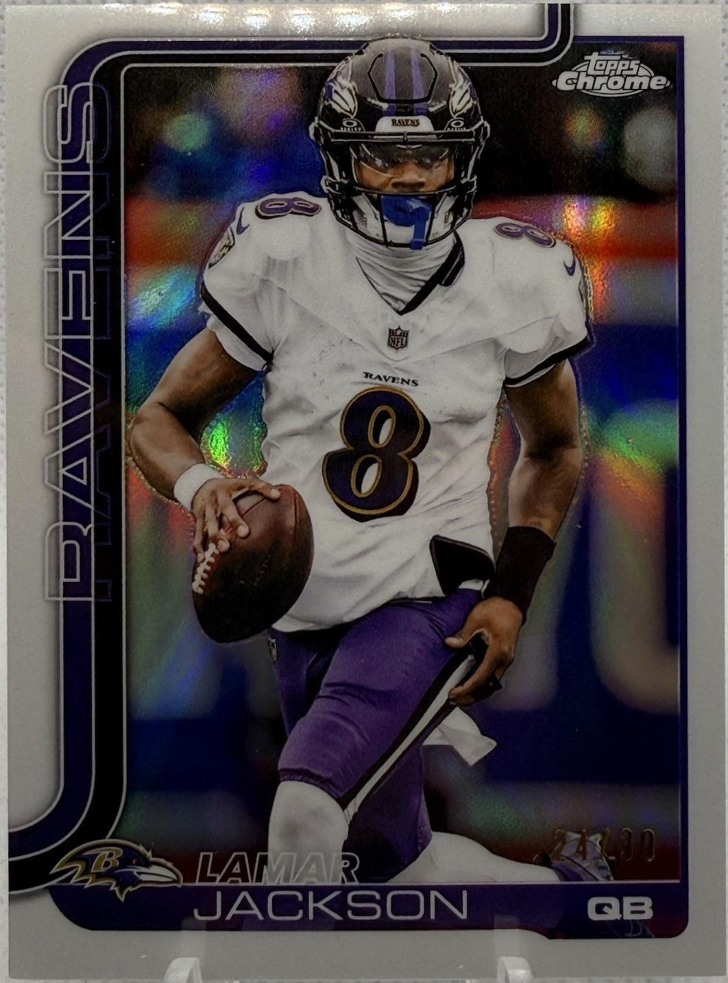 Lamar Jackson [White Refractor] #24