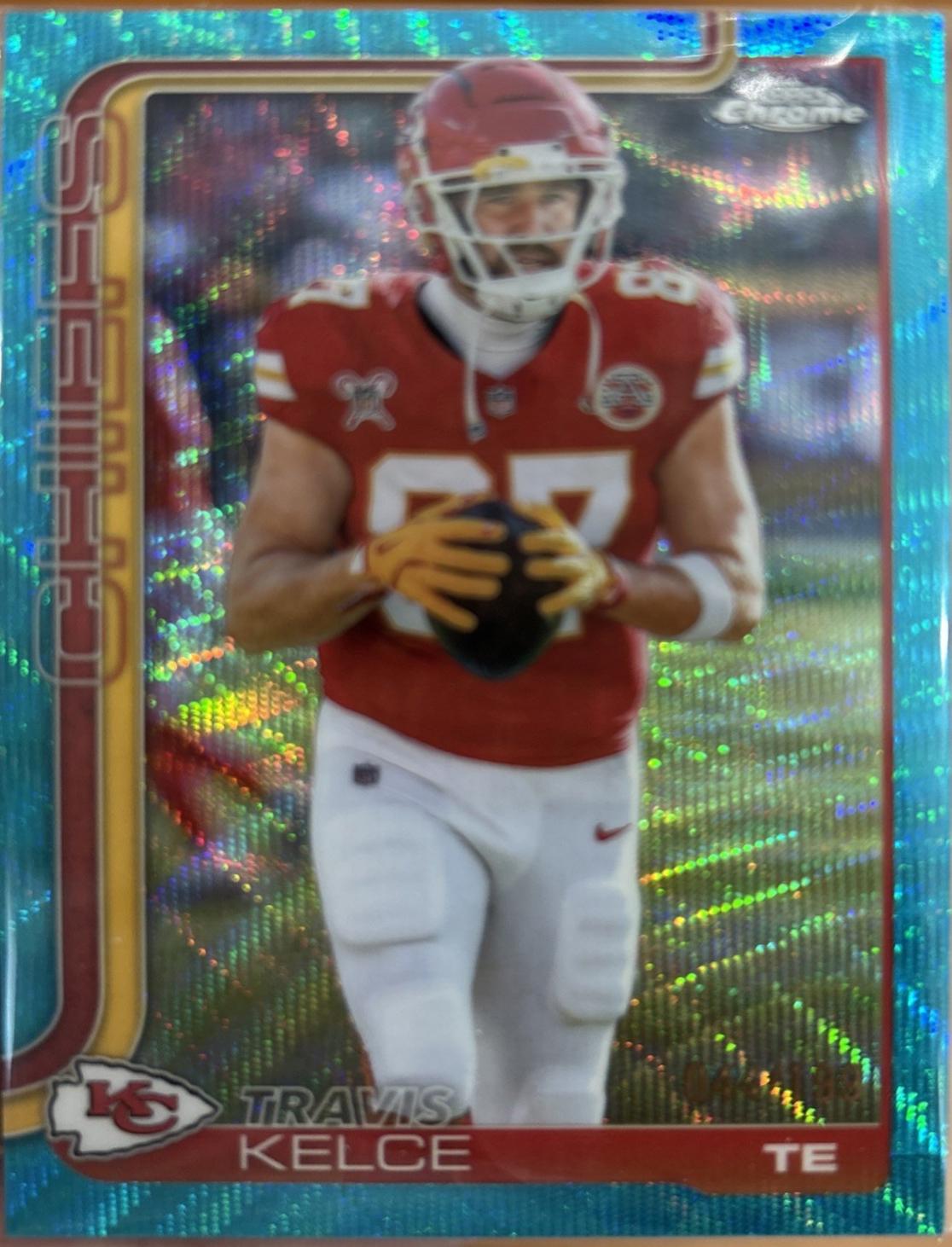 Travis Kelce [Aqua Wave Refractor] #150