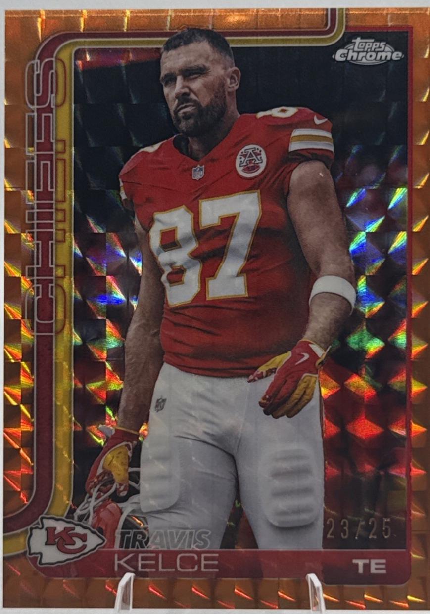 Travis Kelce [Orange Geometric Refractor] #150
