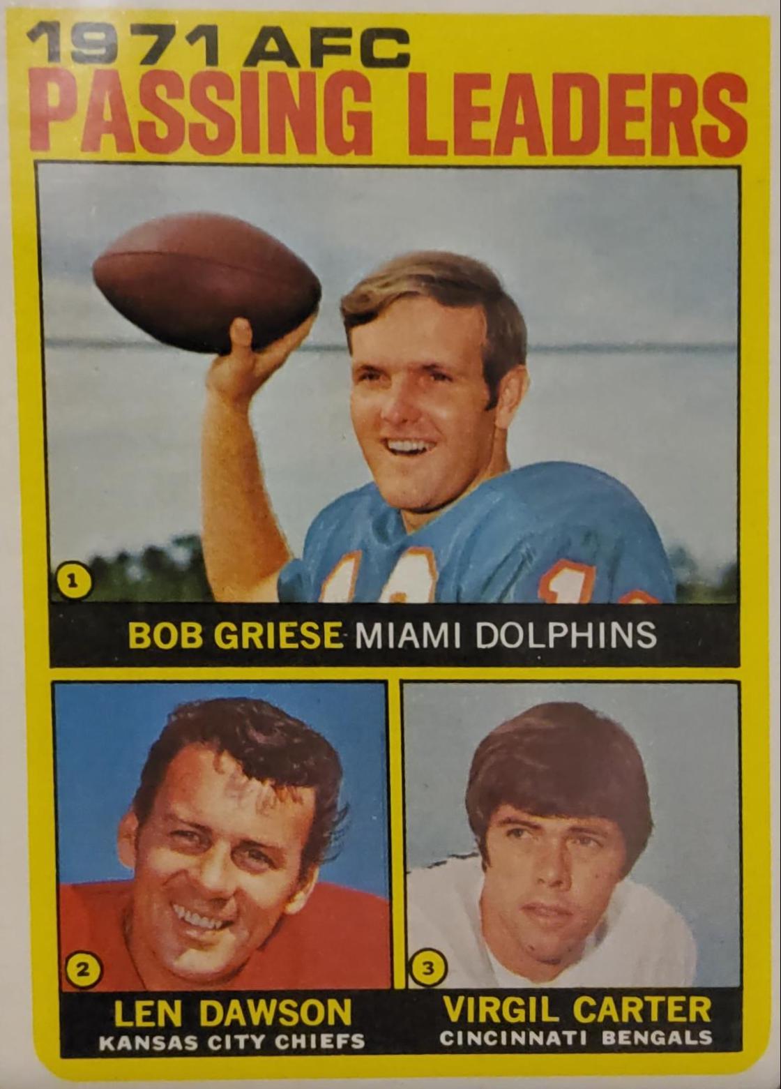 1971 AFC Passing Leaders #3