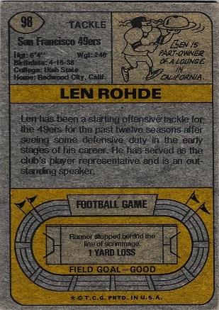 Len Rohde #98